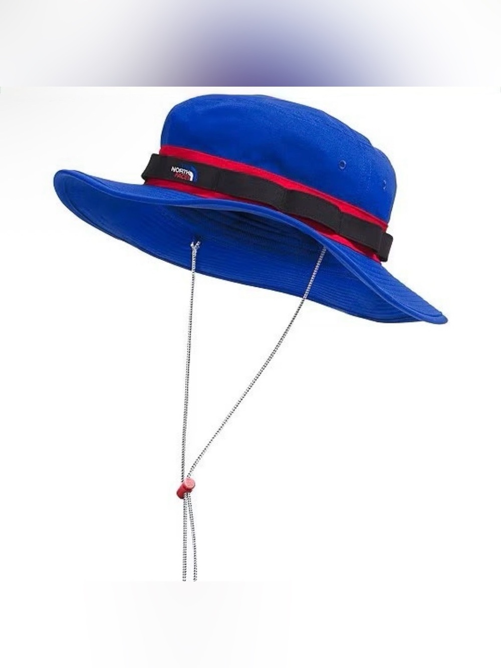 The North Face TNF Class V Brimme Bucket Hat Cap UPF 40+ Size L/XL Blue Red NWT